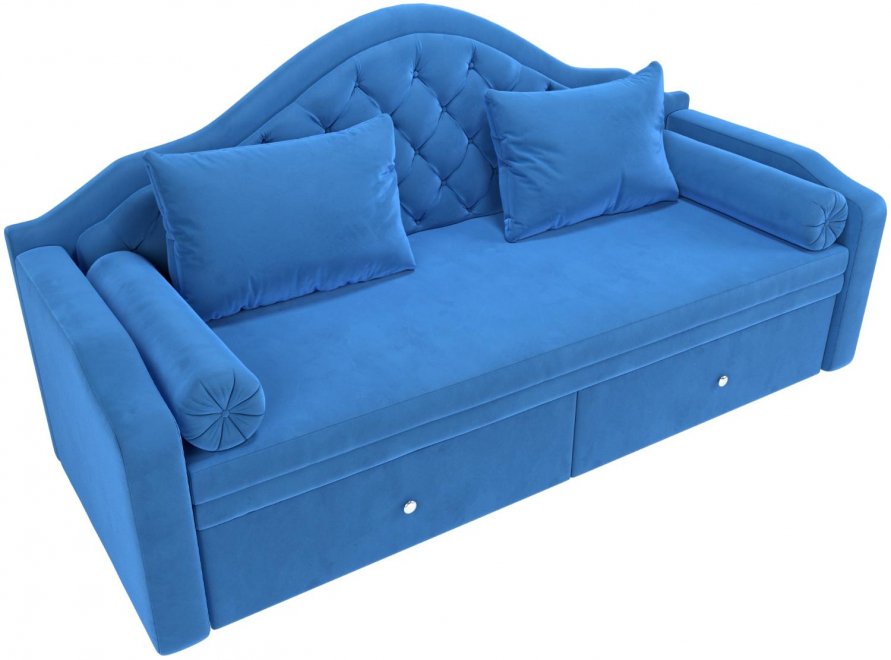 Диван детский Сойер велюр MR голубой