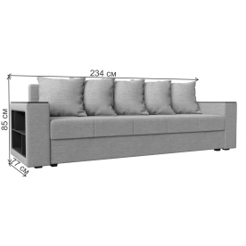 Диван Дубай лайт полки слева