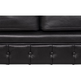 Диван из черной кожи Chesterfield Black Leather 2S
