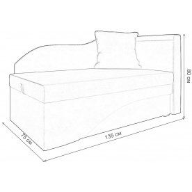 Диван-кушетка Гармония правый