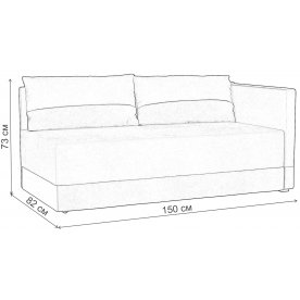 Диван-кушетка Никас правый