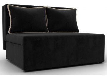 Диван Лагуна черный / бежевый велюр