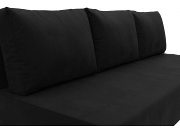 Диван-кровать Лига-033 микровельвет черный