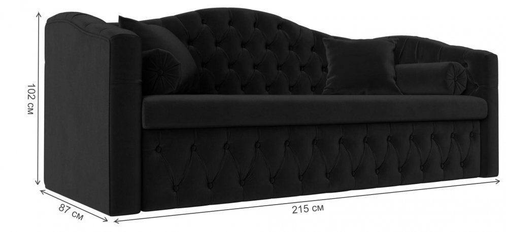 Диван Мечта коричневый микровельвет