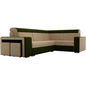 Диван угловой Мустанг с двумя пуфами