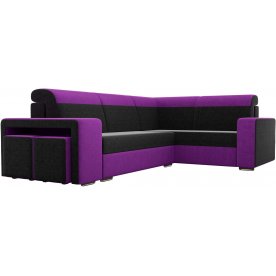 Диван угловой Мустанг с двумя пуфами