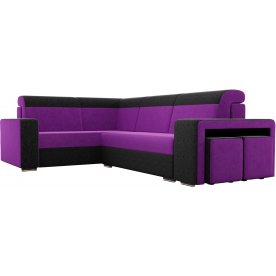 Диван угловой Мустанг с двумя пуфами