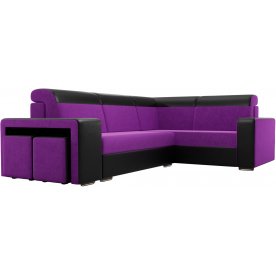 Диван угловой Мустанг с двумя пуфами