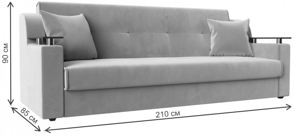 Диван Сенатор белая экокожа книжка