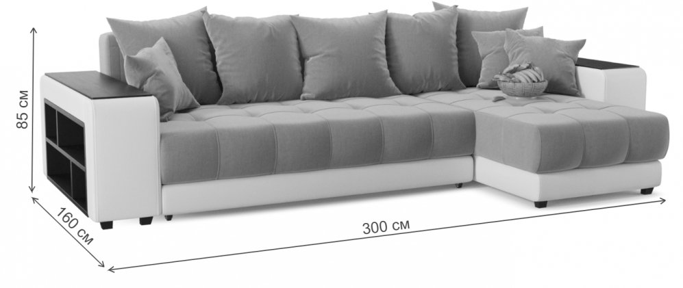 Диван угловой Кендрик правый brown 1