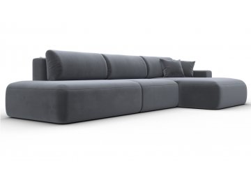 Диван-кровать Форум-036 НПБ Модерн Лонг правый серый велюр