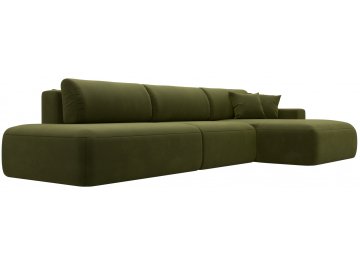 Диван-кровать Форум-036 НПБ Модерн Лонг правый зеленый микровельвет