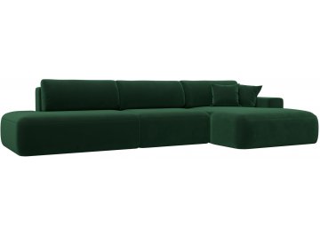 Диван-кровать Форум-036 НПБ Модерн Лонг правый зеленый велюр