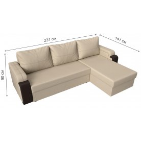 Диван угловой Николь лайт правый