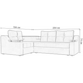 Диван угловой Тесей левый