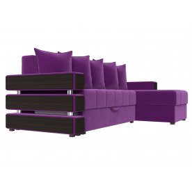 Диван угловой Венеция правый микровельвет