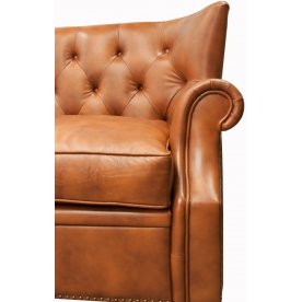 Диван кожаный Tesco brown