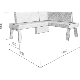 Диван Alto 178-140 R правый