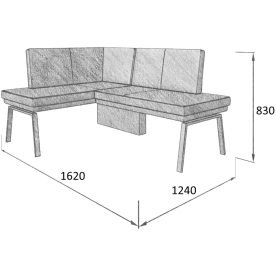 Диван Brave 120-158 L левый