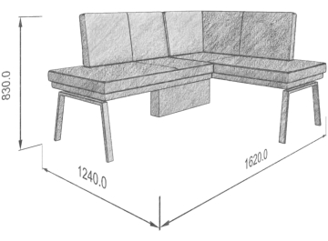 Диван Brave 158-120 R правый