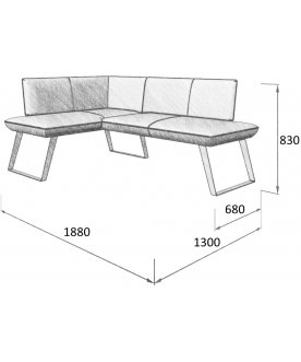 Диван Cosmo 120-178 L левый