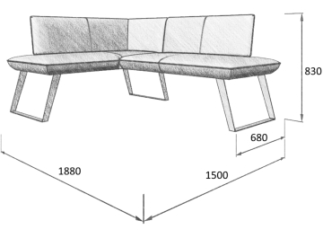 Диван Cosmo 140-178 L левый