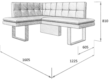 Диван Magic 120-158L левый