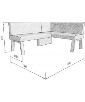 Диван Alto 178-140 R правый