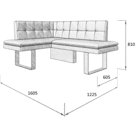 Диван Magic 120-158 L левый