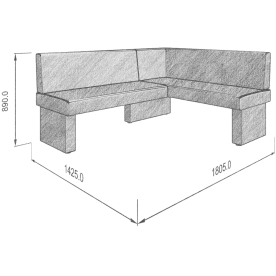 Диван Ratio 178-140 R правый