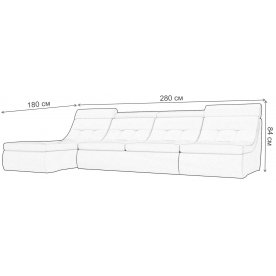 Модульный диван угловой Холидей Люкс левый
