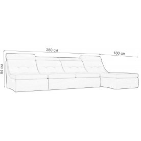 Модульный диван угловой Холидей Люкс правый