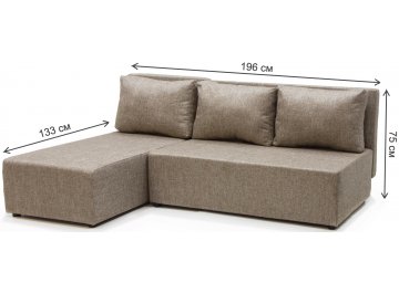 Угловой диван Сеул левый рогожка elegance com gold