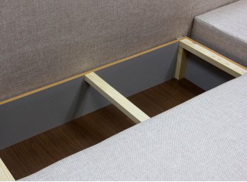 Угловой диван Сеул правый рогожка elegance com beige вензеля