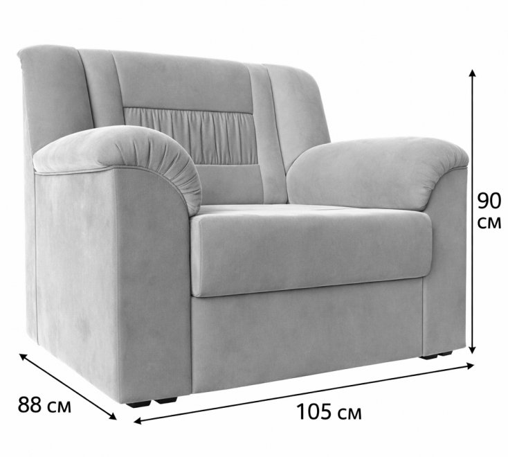 Кресло Терра-М черный микровельвет