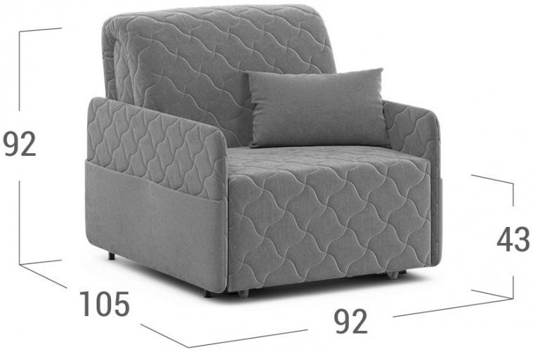 Кресло Moon Family 119 / Н10 v1+(2)65 v1 004853 велюр бежевый 74-1