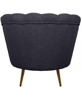 Низкое кресло Pearl Black Boucle