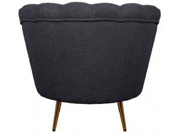 Низкое кресло Pearl Black Boucle