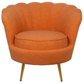 Низкое кресло Pearl Orange Boucle
