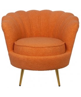 Низкое кресло Pearl Orange Boucle