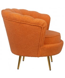 Низкое кресло Pearl Orange Boucle