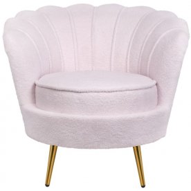 Низкое кресло Pearl Pink Boucle