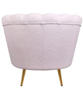 Низкое кресло Pearl Pink Boucle