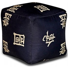 Пуф Куб черный дракон