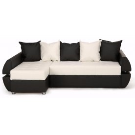 Диван угловой Атлант У/Т экокожа вайт / блек