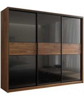 Шкаф-купе Кааппи 10 дуб кастелло бренди / черный