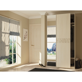 Шкаф-купе двухдверный Ирис 15 дуб бодега с зеркалом