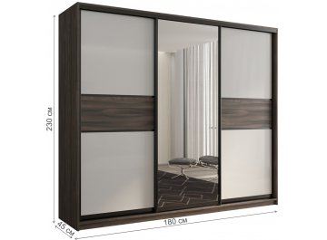 Шкаф-купе Кааппи 10 180х45 орех тьеполо