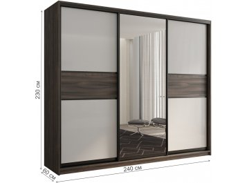 Шкаф-купе Кааппи 10 240х60 орех тьеполо