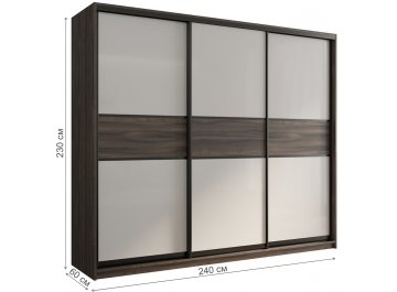 Шкаф-купе Кааппи 11 240х60 орех тьеполо